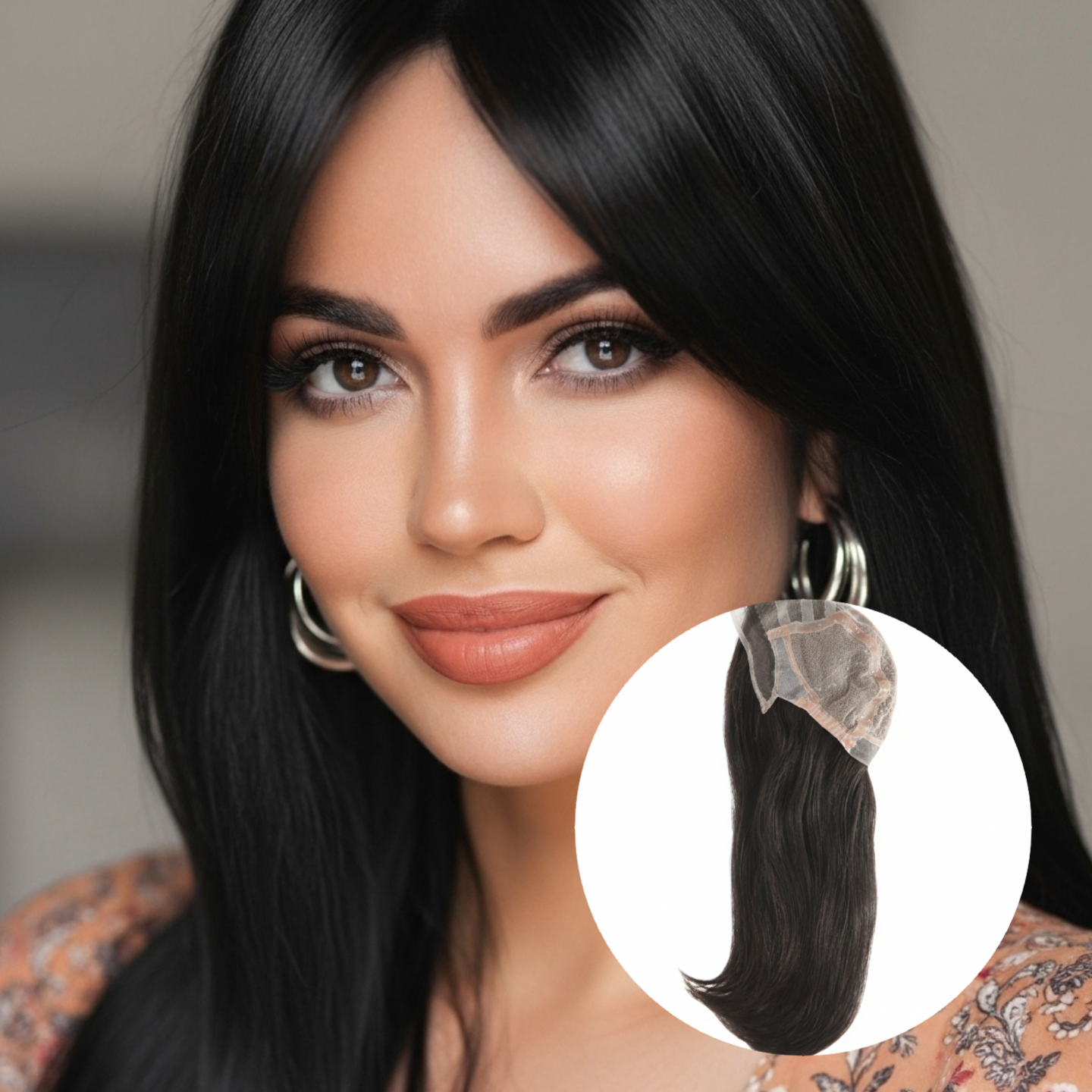 Medical Grade Silicone Grip Straight Wig