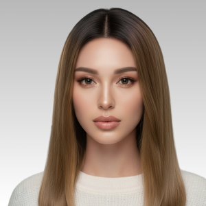Ombre Straight Lob Wig