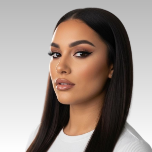 Natural Brown Straight Lace Front Wig