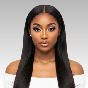 Natural Black Straight Lace Front Wig