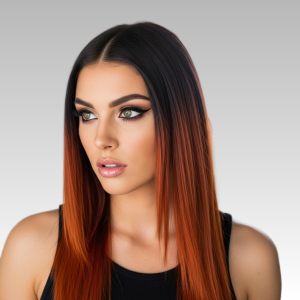 Long Straight Ombre Wig