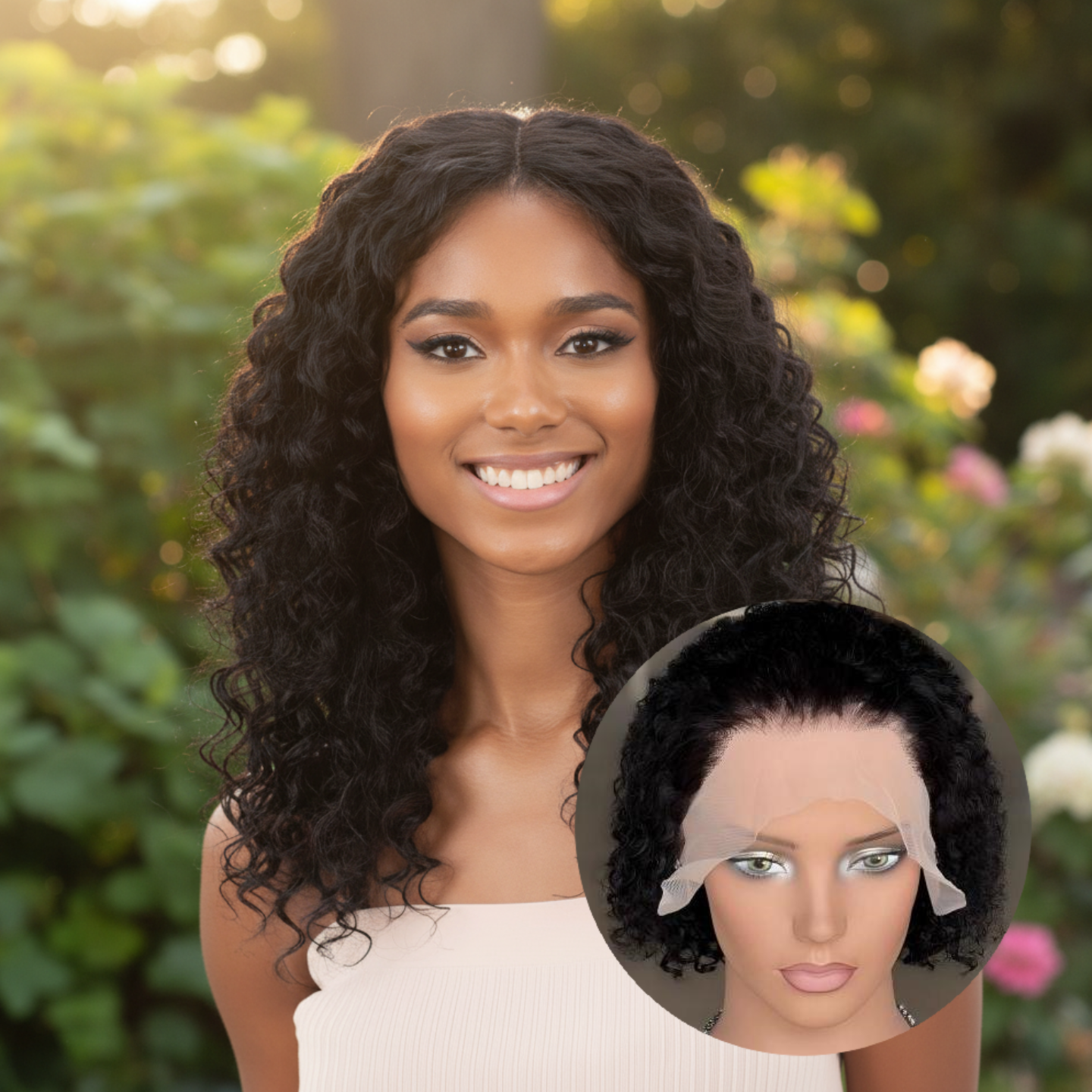 Natural Black Deep Curly Wig