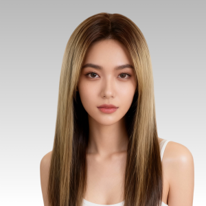 Straight Honey Blonde Balayage Wig