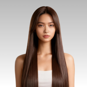 Classic Brown Straight Lace Front Wig
