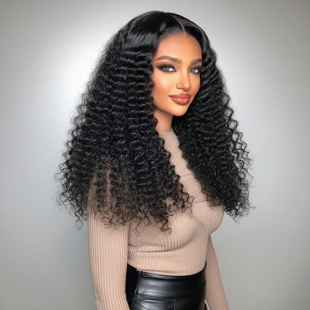 5*6 Deep Wave Glueless Lace Closure Wig