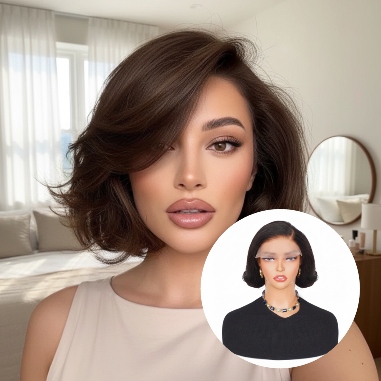 5*6 Lace Closure Braided Bob Wig