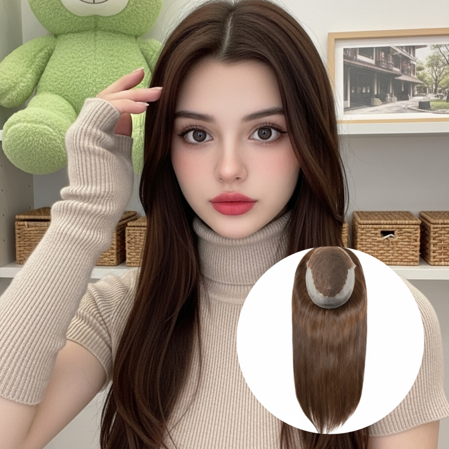 7*9French Lace with Poly Back and Sides