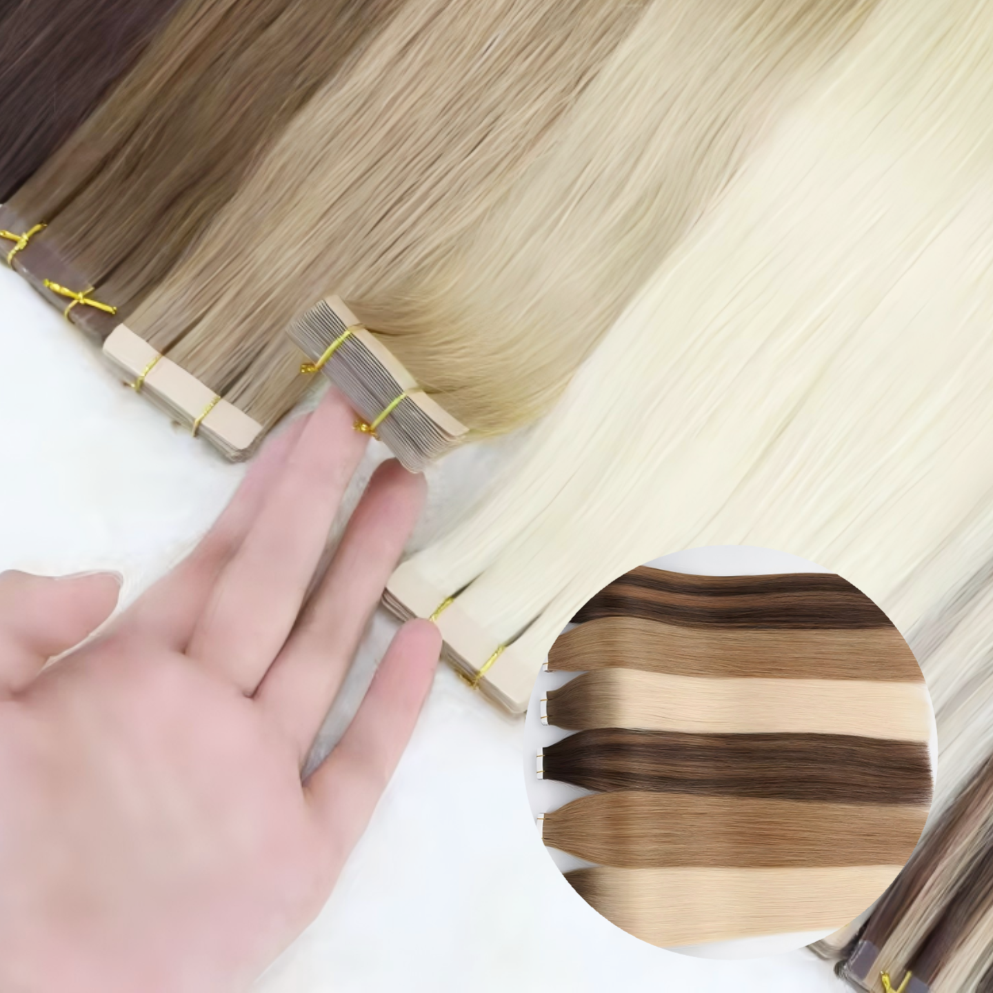 Invisible Seamless Tape In Human Hair Extensions